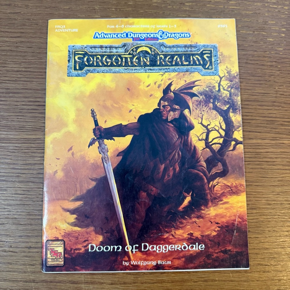 Advanced Dungeons & Dragons Forgotten Realms Doom of Daggerdale 9391 TSR 1993